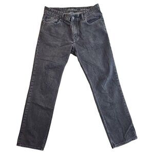 Calvin Klein Jeans Men's W34 L30 Slim Straight Leg Mid-Rise Black Denim EUC